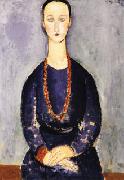 Amedeo Modigliani Woman with Red Necklace oil painting
